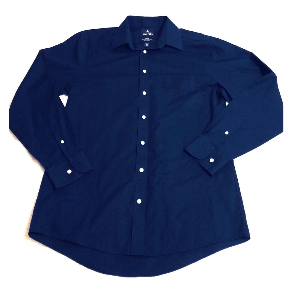 MENS Button Down Navy Dress Shirt